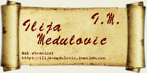 Ilija Medulović vizit kartica